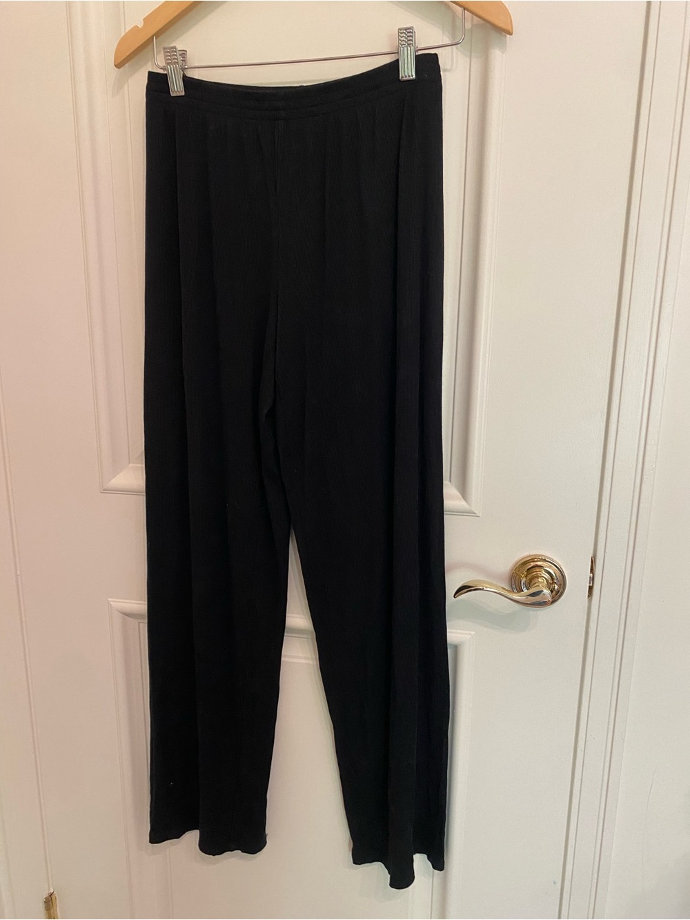 Babaton Black Wide-Leg Pull-On Pants